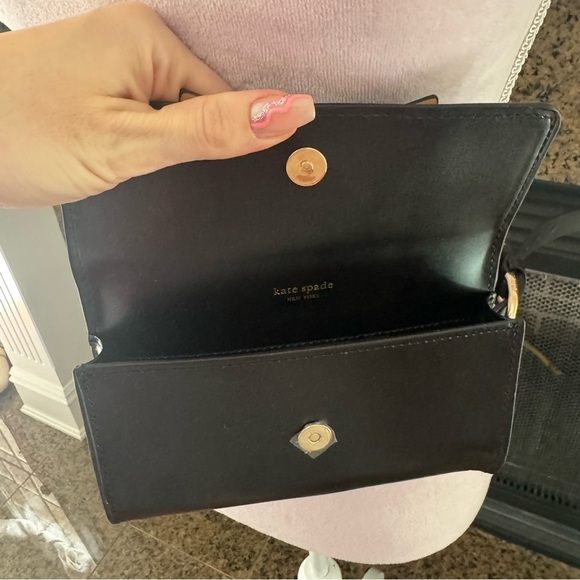Elegant Black Bow Belt Bag by Kate Spade Size S/M ♠️ 🎀 - Picture 6 of 6